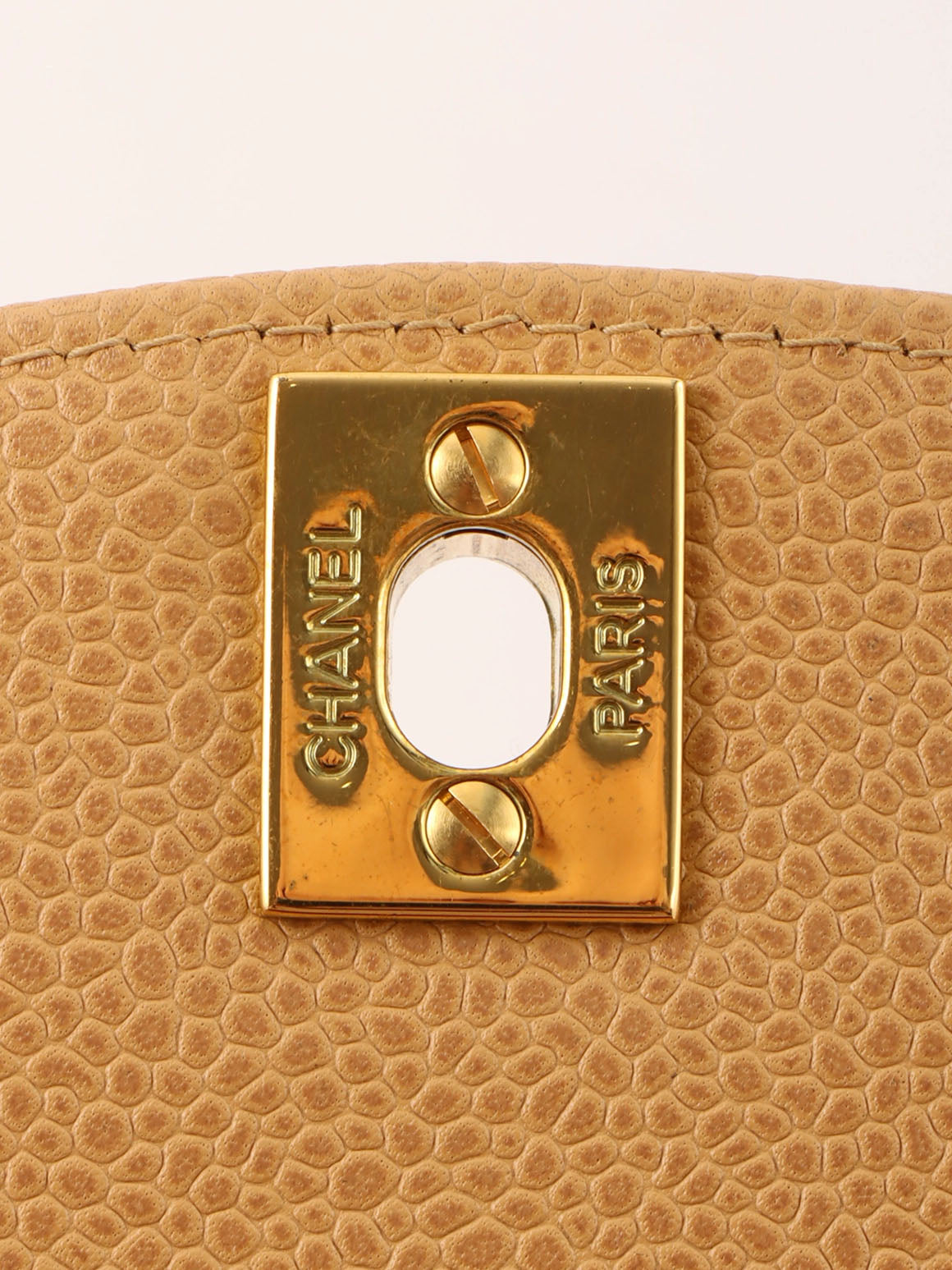 1995 Diana flap chain bag, 22cm, beige