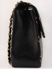 2001 Wild Stitch CC Turnlock Chain Shoulder Bag in Black