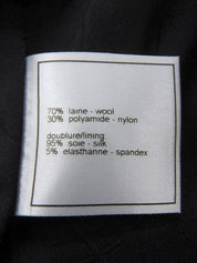 2003 Tweed Logo Button Camellia Corsage Jacket in Black/White