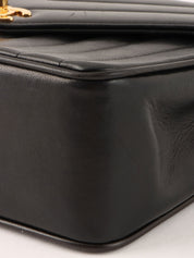 1992 Chevron CC Turnlock Chain Shoulder Bag, Black