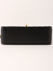 1992 Chevron CC Turnlock Chain Shoulder Bag, Black