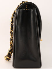 1992 Chevron CC Turnlock Chain Shoulder Bag, Black