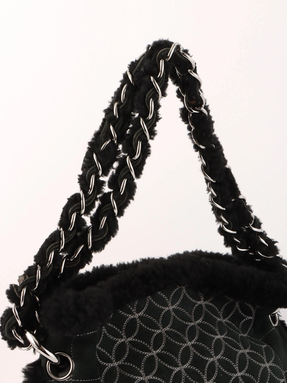 2005 Mouton CC Mark Stitch Chain Bag in Black