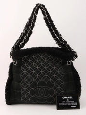 2005 Mouton CC Mark Stitch Chain Bag in Black