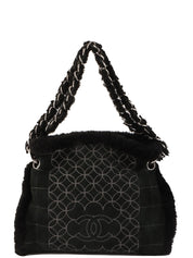 2005 Mouton CC Mark Stitch Chain Bag in Black