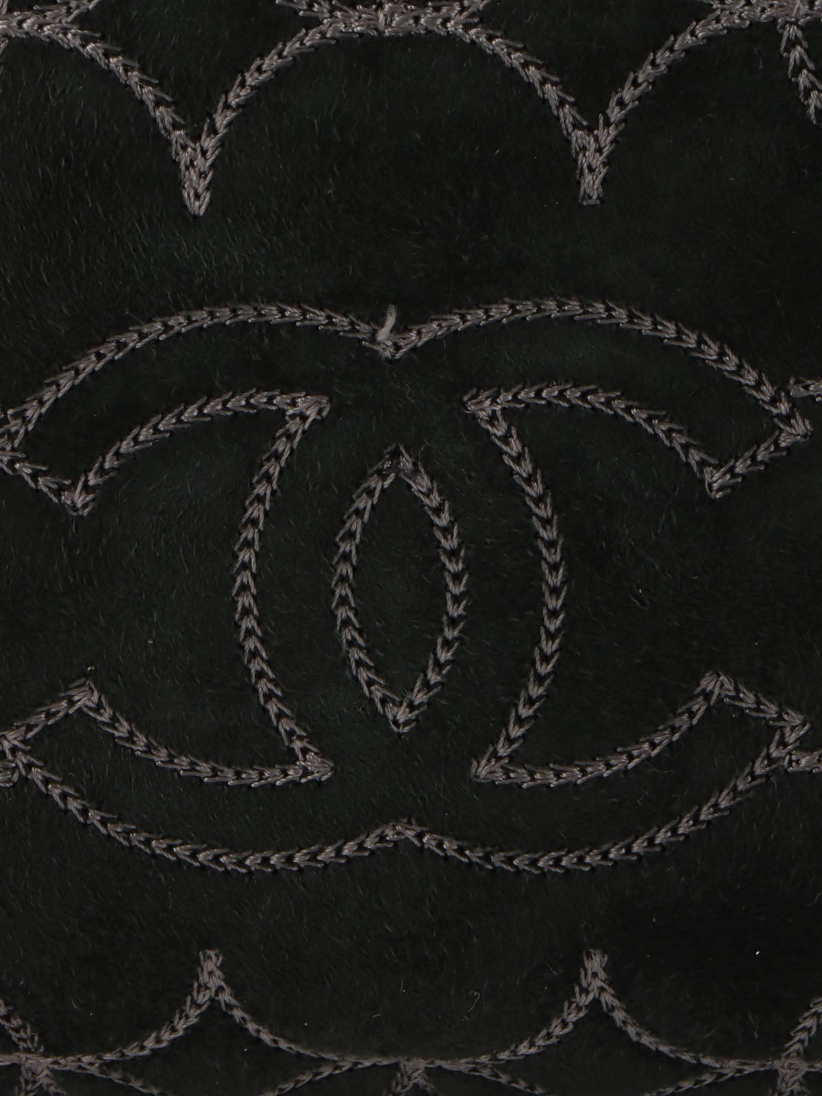 2005 Mouton CC Mark Stitch Chain Bag in Black