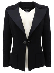 2009 Wool Dot CC Mark Button Jacket Black