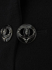 2009 Wool Dot CC Mark Button Jacket Black