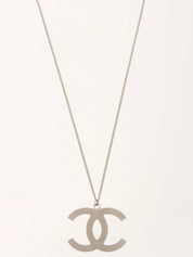 2008 Rhinestone CC Logo Necklace in Silver