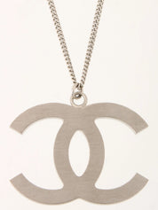 2008年製　ラインストーンCCロゴネックレス　シルバー