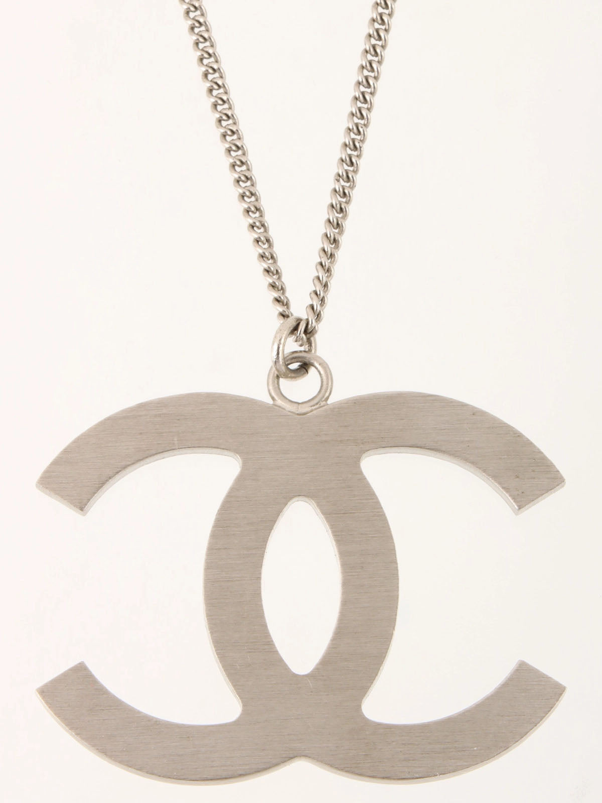 2008 Rhinestone CC Logo Necklace in Silver