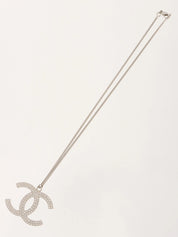 2008 Rhinestone CC Logo Necklace in Silver