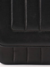 Mademoiselle Stitch CC Turnlock Chain Shoulder Bag, Black, circa 1992
