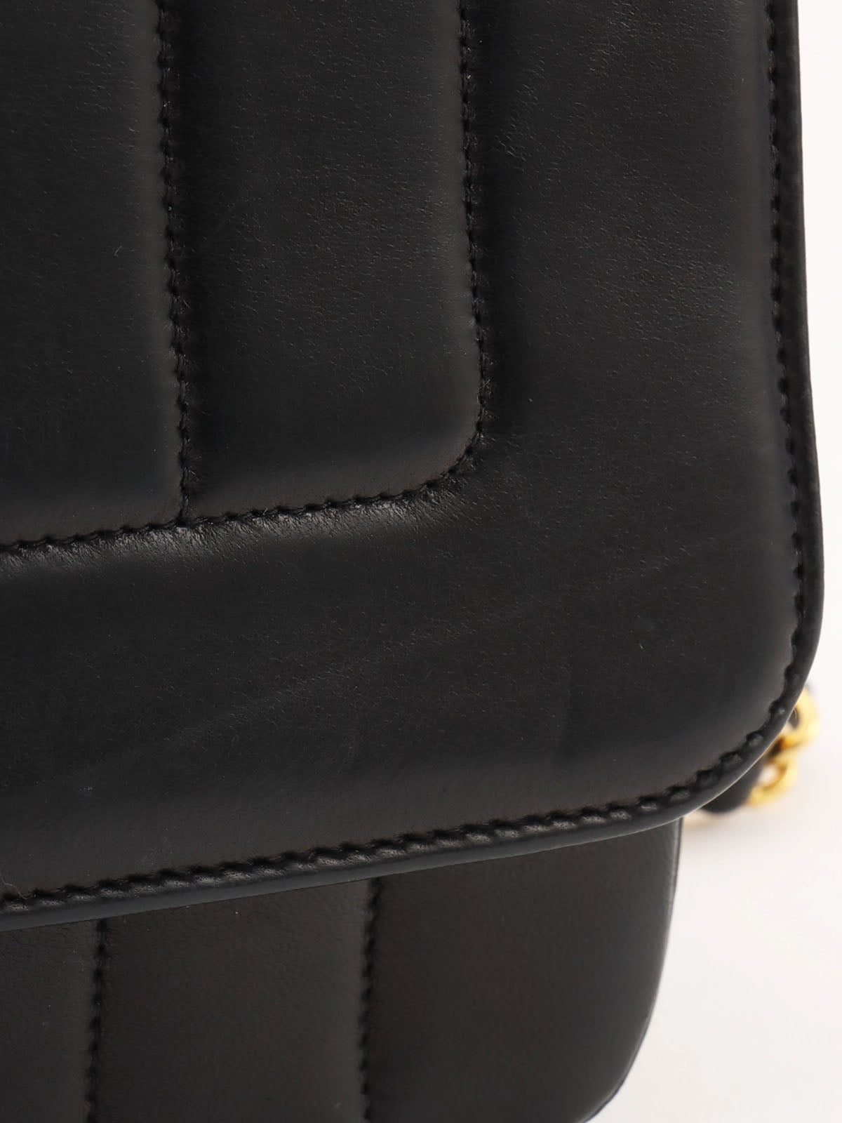 Mademoiselle Stitch CC Turnlock Chain Shoulder Bag, Black, circa 1992