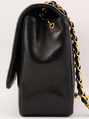 Mademoiselle Stitch CC Turnlock Chain Shoulder Bag, Black, circa 1992