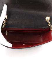 Mademoiselle Stitch CC Turnlock Chain Shoulder Bag, Black, circa 1992