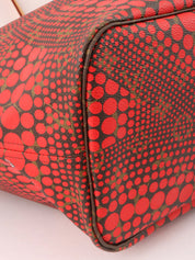 2012年製　草間彌生コラボレーションネヴァーフルMM　ブラウン／レッド