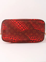 2012年製　草間彌生コラボレーションネヴァーフルMM　ブラウン／レッド