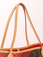 2012年製　草間彌生コラボレーションネヴァーフルMM　ブラウン／レッド