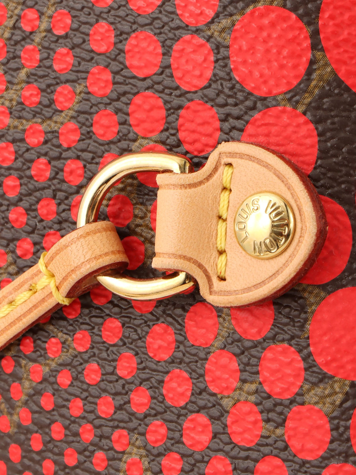 2012年製　草間彌生コラボレーションネヴァーフルMM　ブラウン／レッド