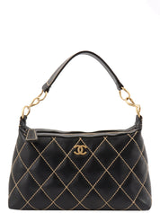 2003 Wild Stitch CC Mark Plate Handbag Black