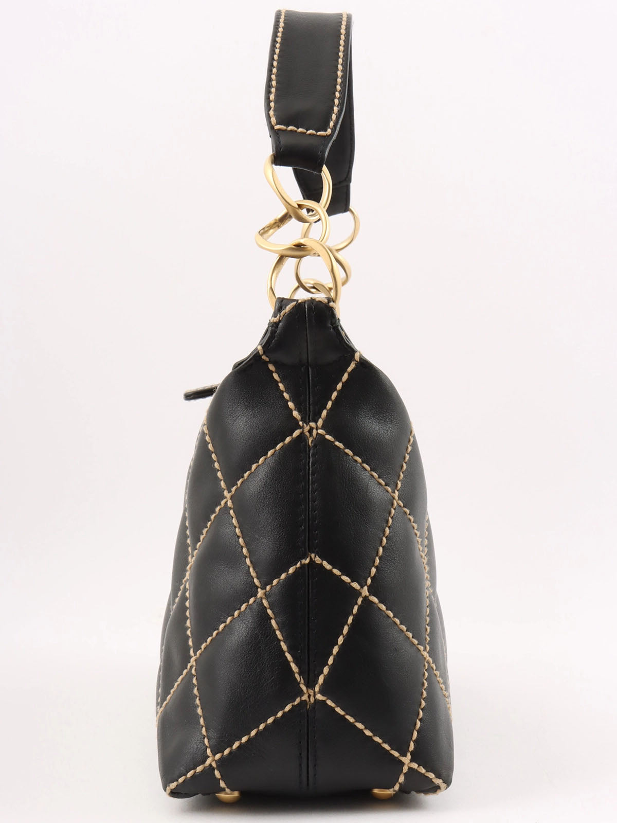 2003 Wild Stitch CC Mark Plate Handbag Black