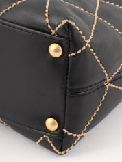 2003 Wild Stitch CC Mark Plate Handbag Black