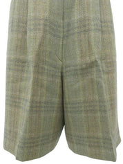 Wool Check Pattern Logo Plate Shorts Ash Green/Multi