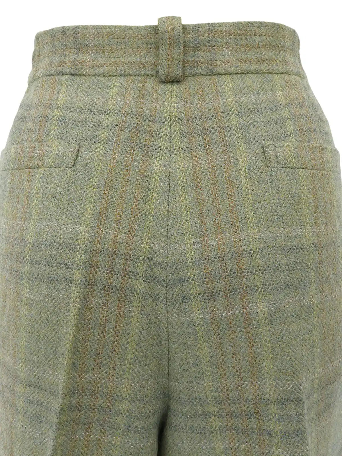 Wool Check Pattern Logo Plate Shorts Ash Green/Multi