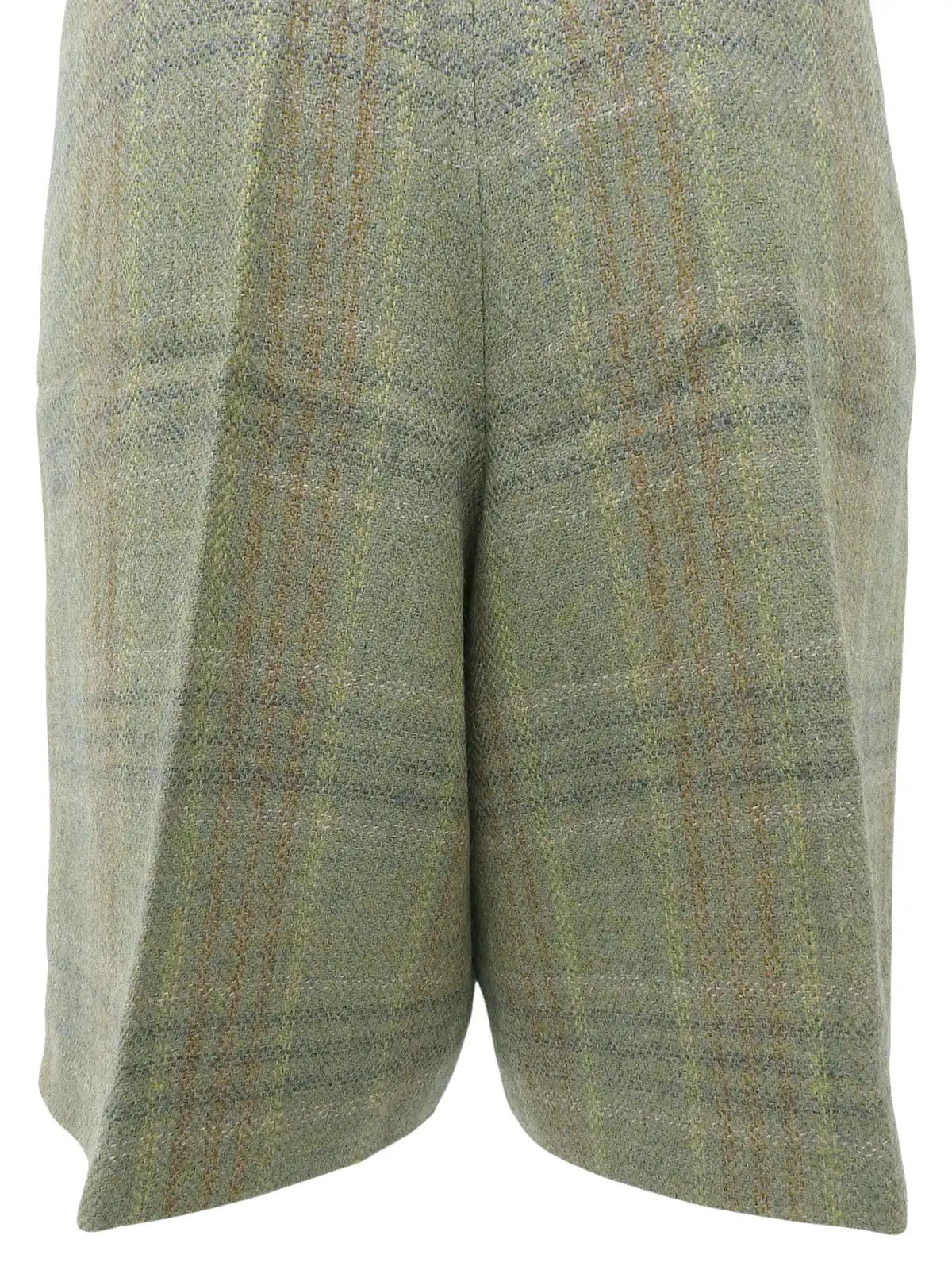 Wool Check Pattern Logo Plate Shorts Ash Green/Multi