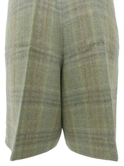 Wool Check Pattern Logo Plate Shorts Ash Green/Multi