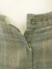 Wool Check Pattern Logo Plate Shorts Ash Green/Multi