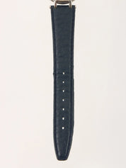 Round Check Pattern Face Watch Silver/Navy