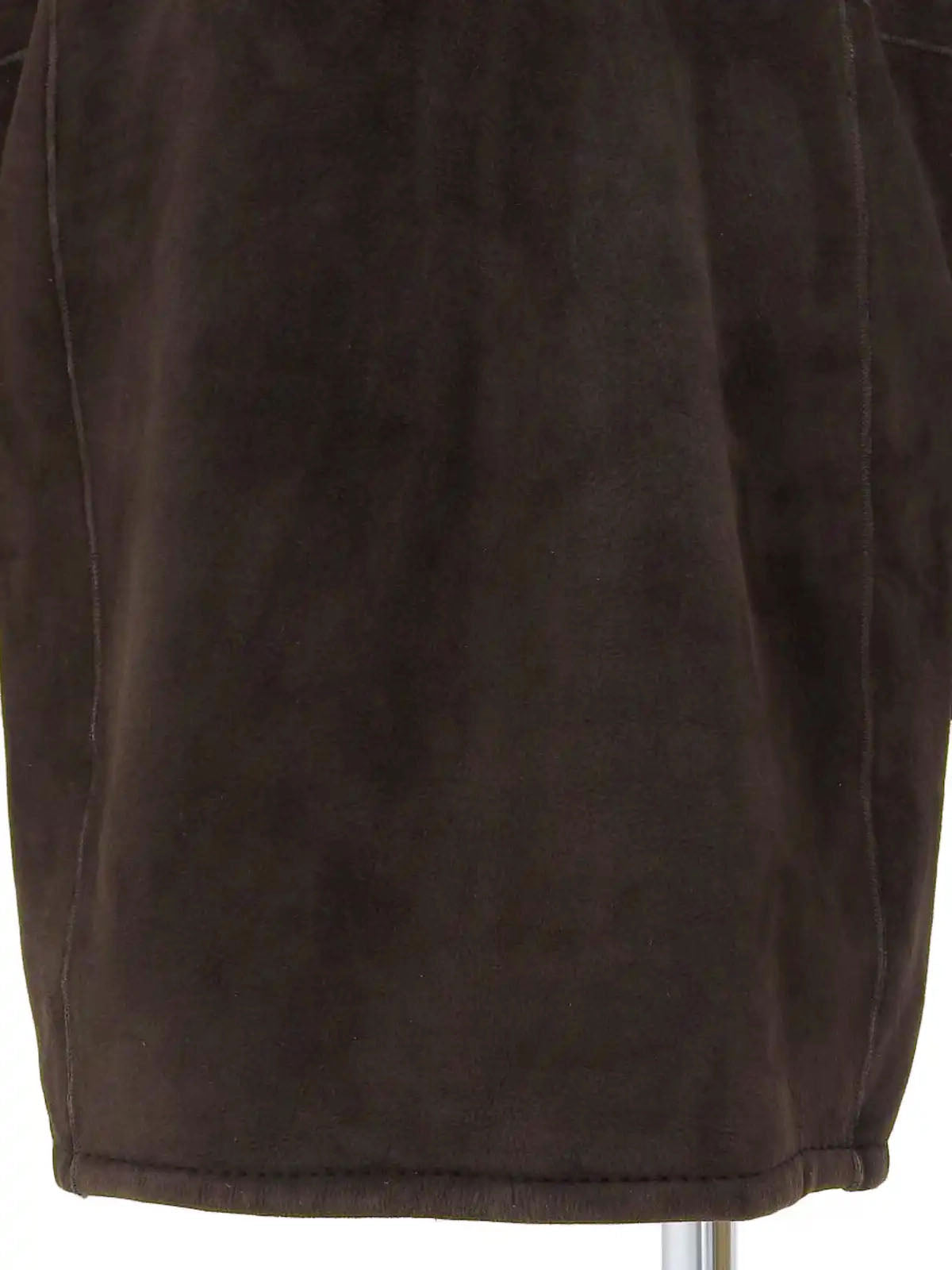 ウールムートンコンビガンチーニボタンコート　ダークブラウン