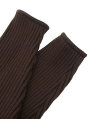 ウールムートンコンビガンチーニボタンコート　ダークブラウン