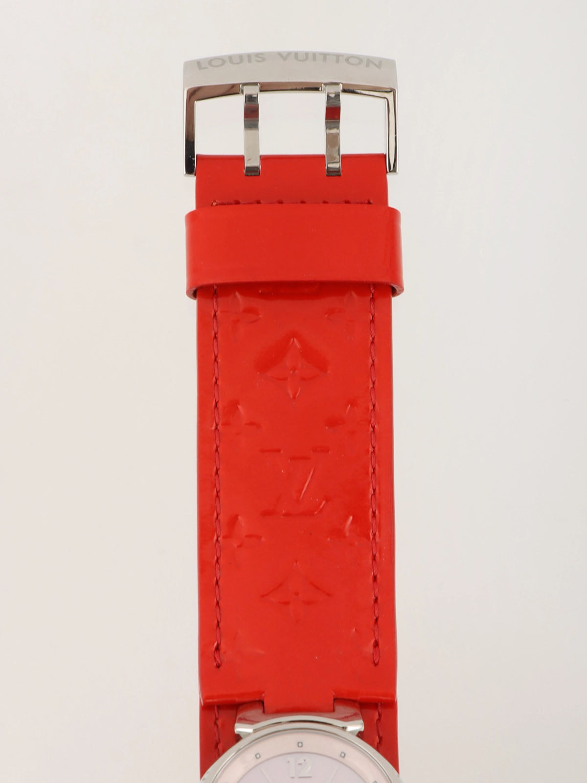Monogram Vernis Tambour Silver/Red