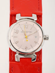 Monogram Vernis Tambour Silver/Red