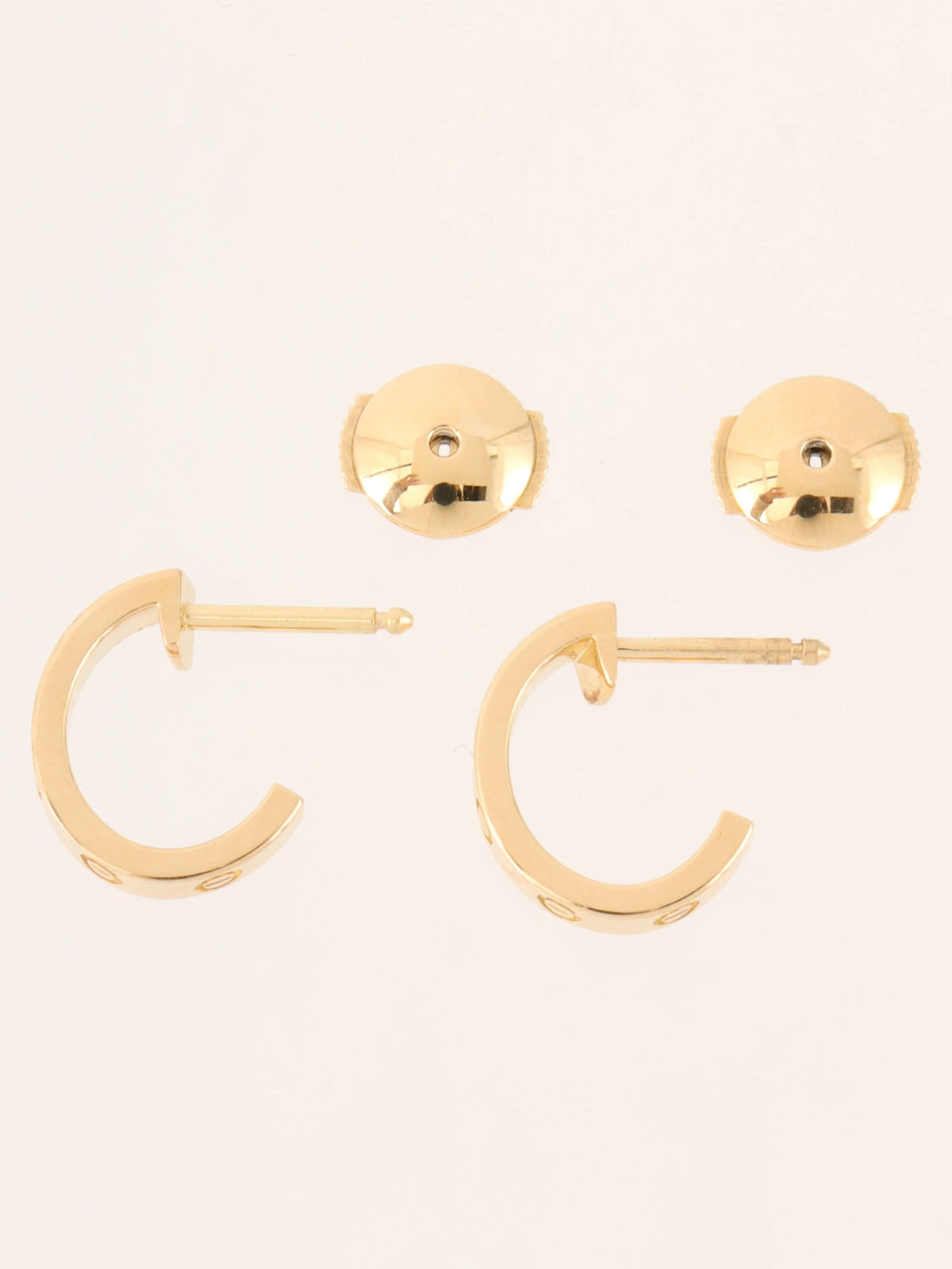 18Kミニラブピアス　ゴールド
