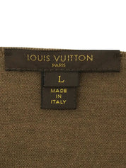 ウールロゴステッチフリルカーディガン ブラウン