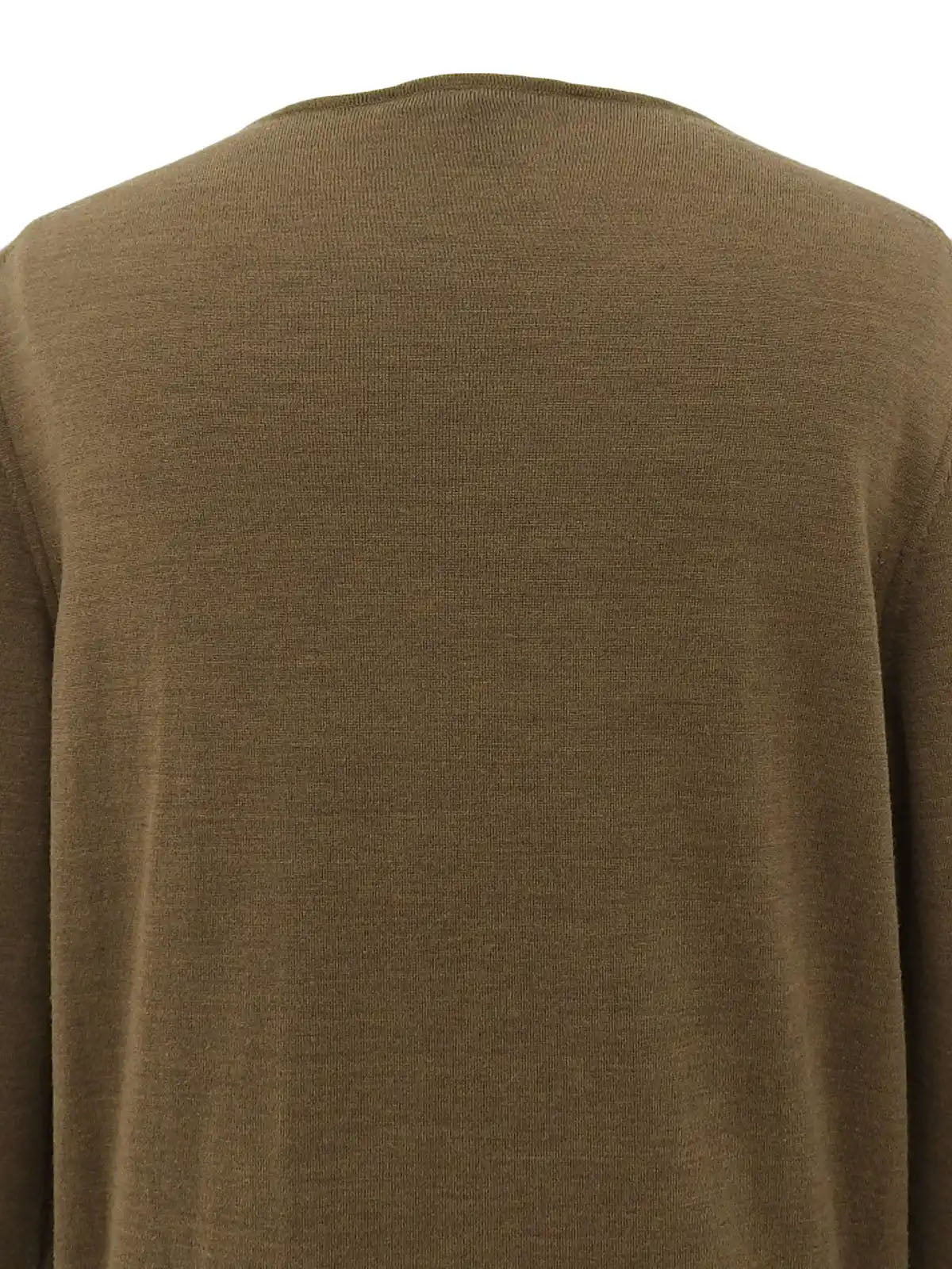 ウールロゴステッチフリルカーディガン ブラウン