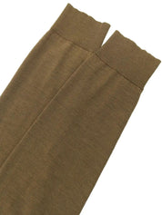 ウールロゴステッチフリルカーディガン ブラウン