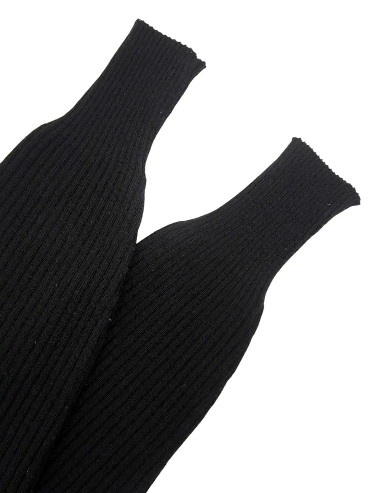 Medusa Button Long Sleeve Knit Top in Black