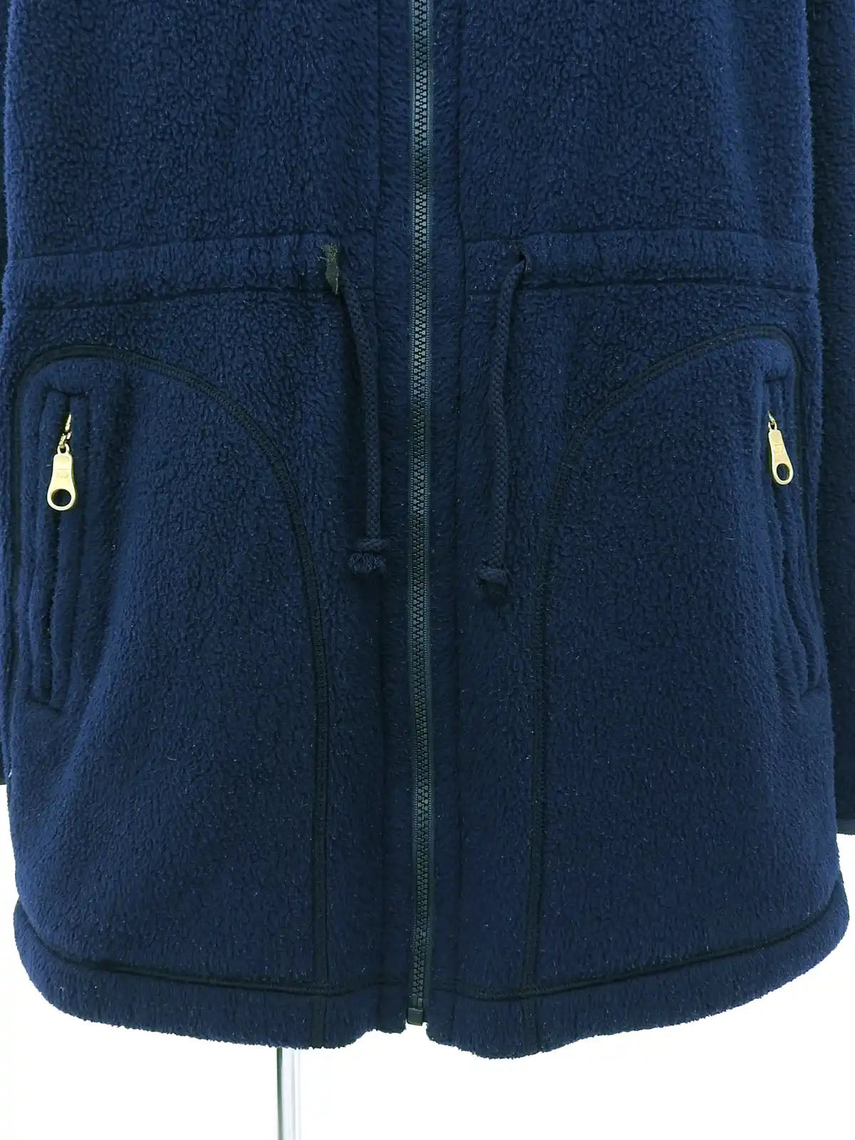 Navy fleece zip-up jacket