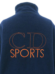 Navy fleece zip-up jacket