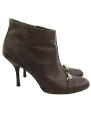 GGパターンロゴプレートブーツ ブラウン