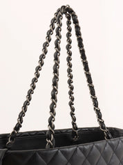 2011 CC Mark Stitch Chain Tote Bag, Black