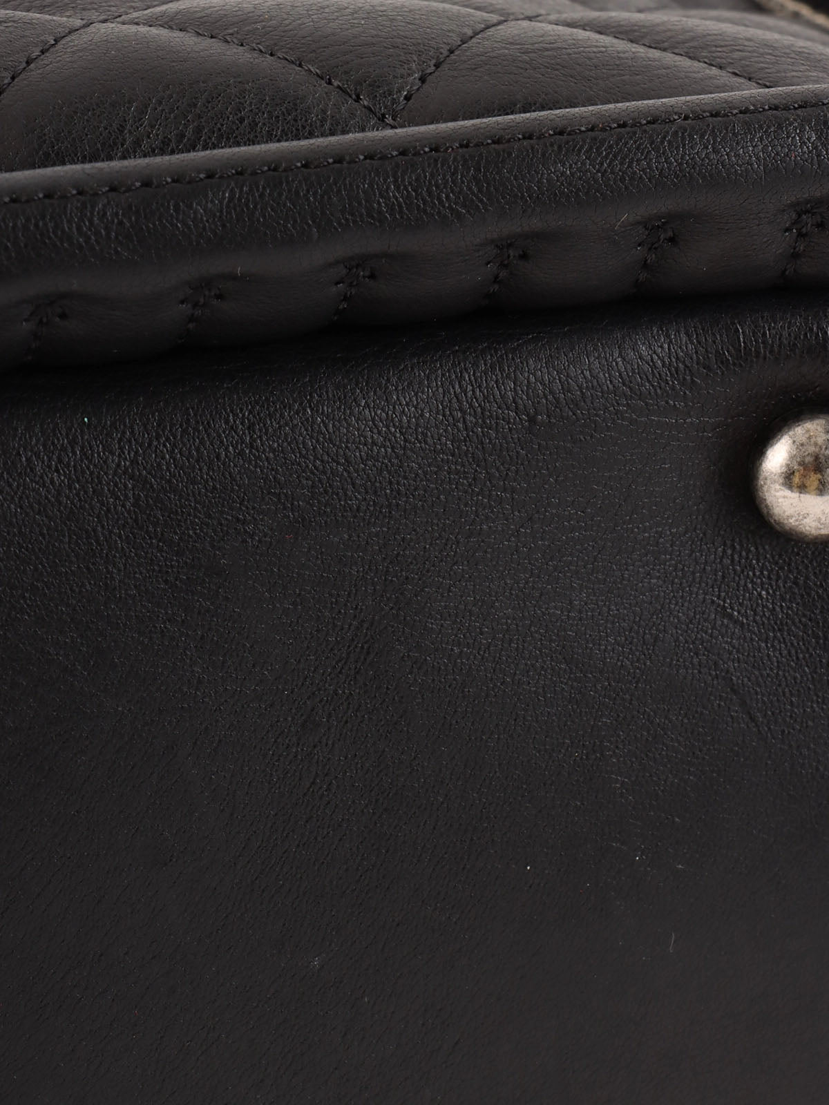 2011 CC Mark Stitch Chain Tote Bag, Black