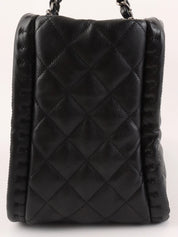 2011 CC Mark Stitch Chain Tote Bag, Black