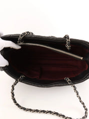 2011 CC Mark Stitch Chain Tote Bag, Black