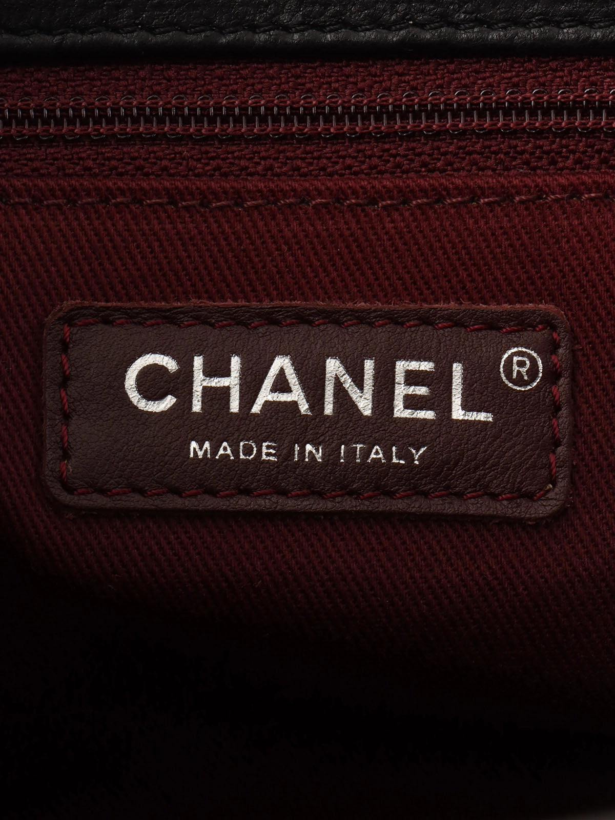2011 CC Mark Stitch Chain Tote Bag, Black
